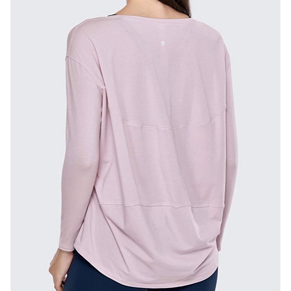 CRZ yoga pink long sleeve workout tee